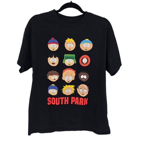 South park mens size large black South Park graphic print short sleeve t shirt - Picture 1 of 7